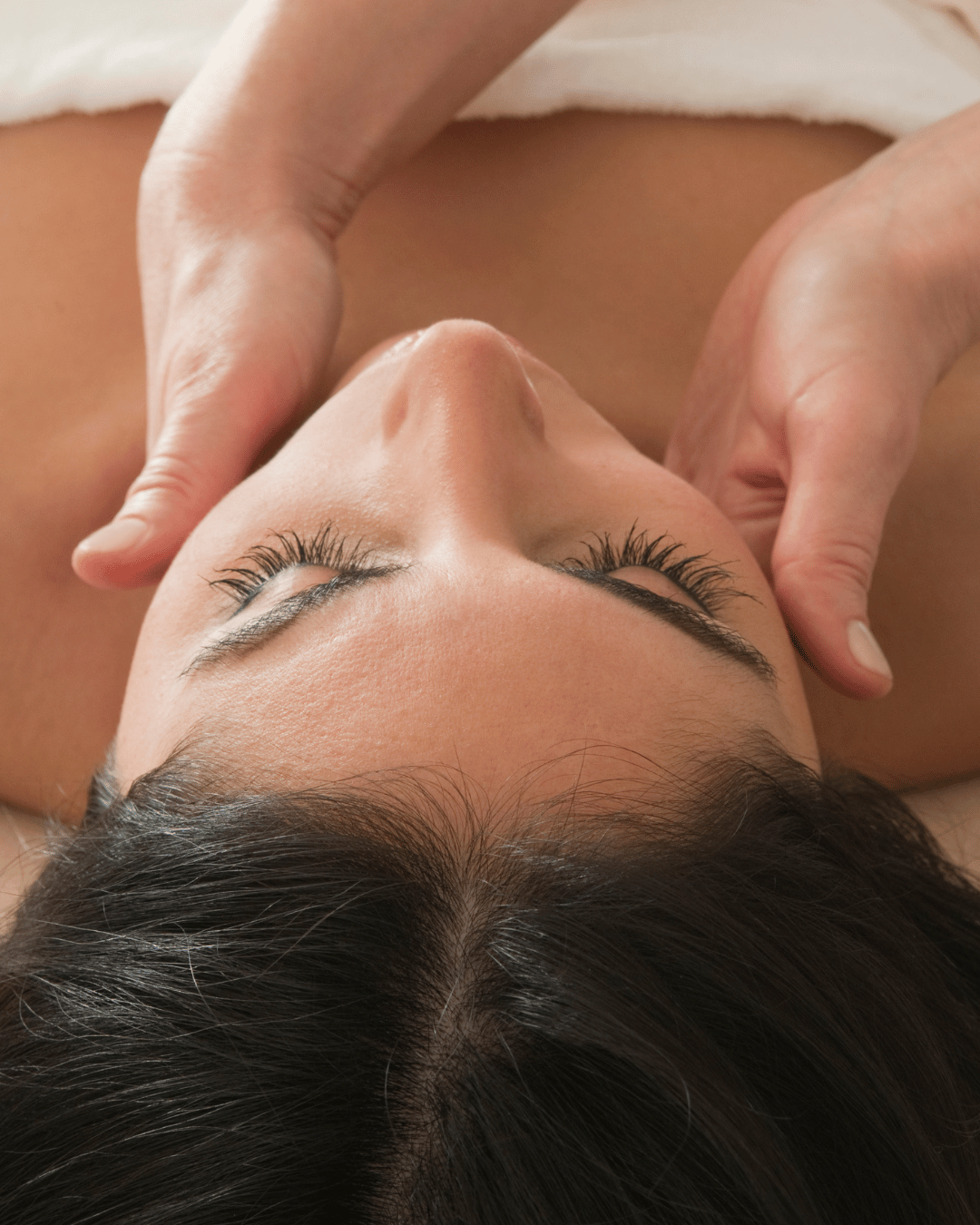 lymphatic drainage massage on neck